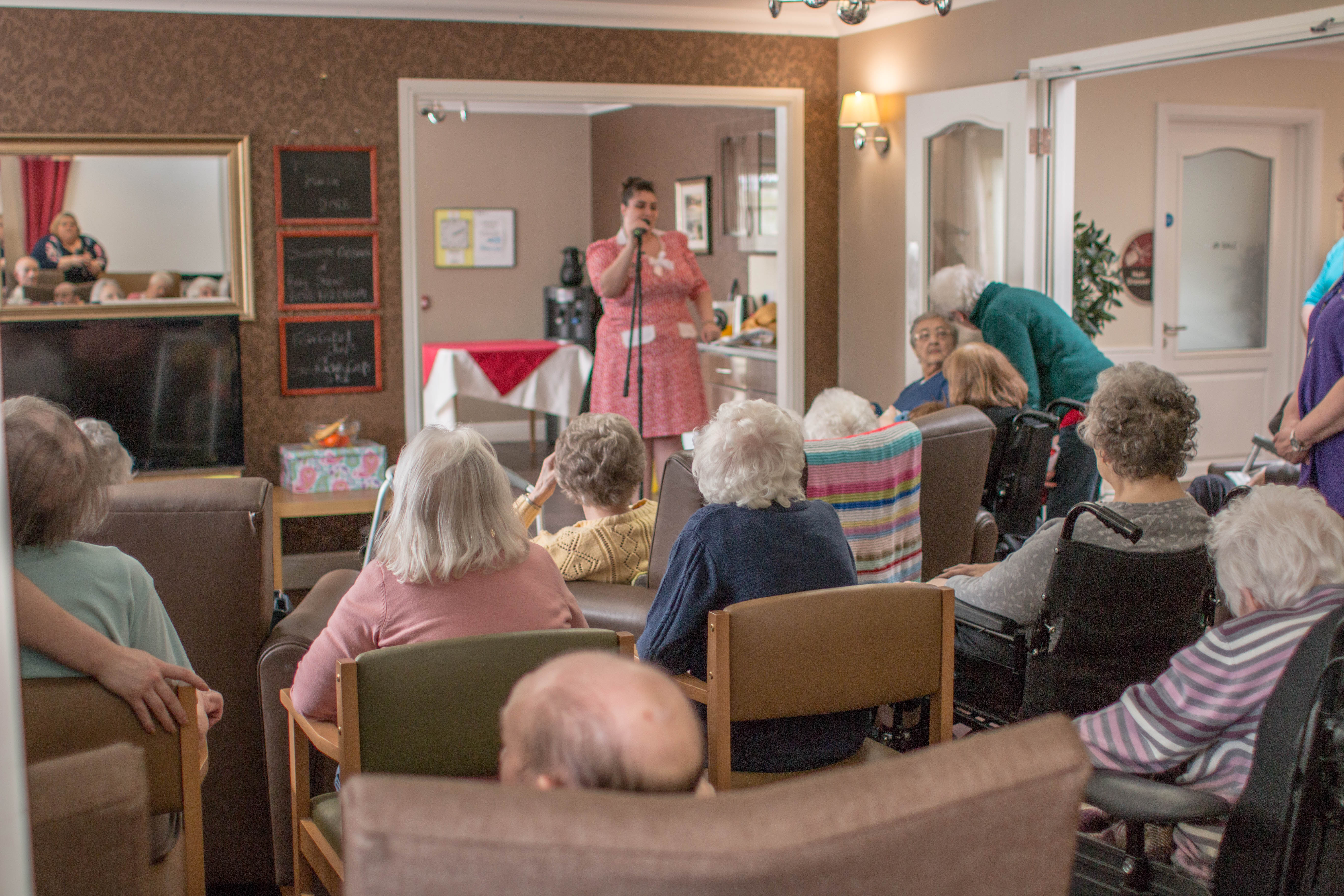 Craig Healthcare Cramlington House Care Home 1940s entertainment