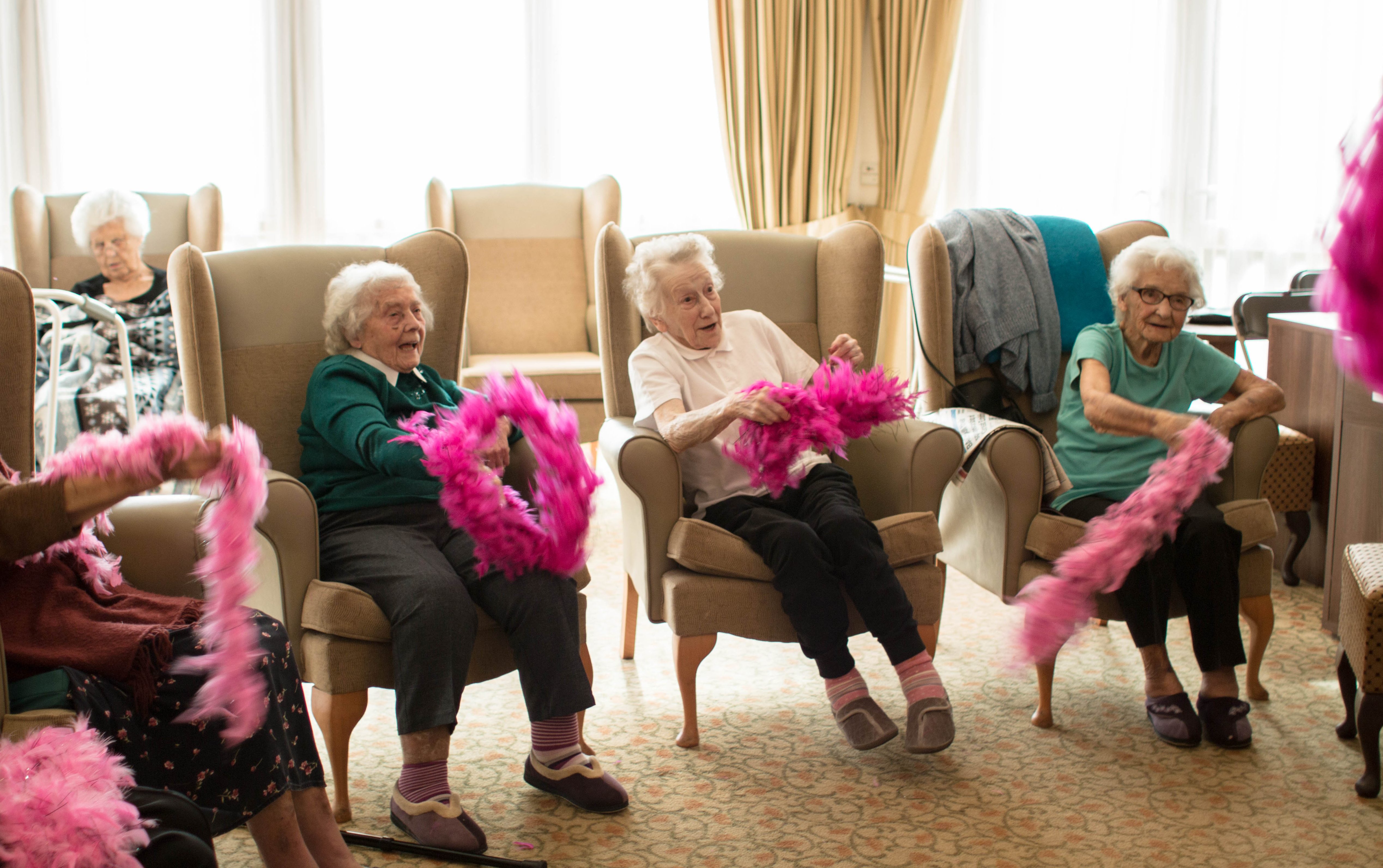 Craig Healthcare West Farm Care Home armchair aerobics